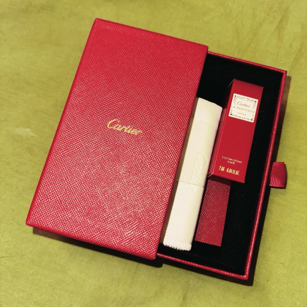 CARTIER Jewelry Box RARE NEW France Black Velvet Drawer & Bag - NWT - Picture 7 of 12